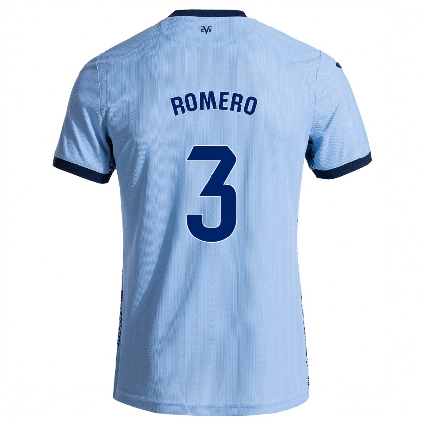 Kids Football Cristo Romero #3 Sky Blue Away Jersey 2024/25 T-Shirt Australia