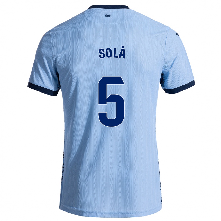 Kids Football Arnau Solà #5 Sky Blue Away Jersey 2024/25 T-Shirt Australia