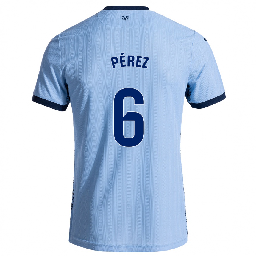 Kids Football Hugo Pérez #6 Sky Blue Away Jersey 2024/25 T-Shirt Australia