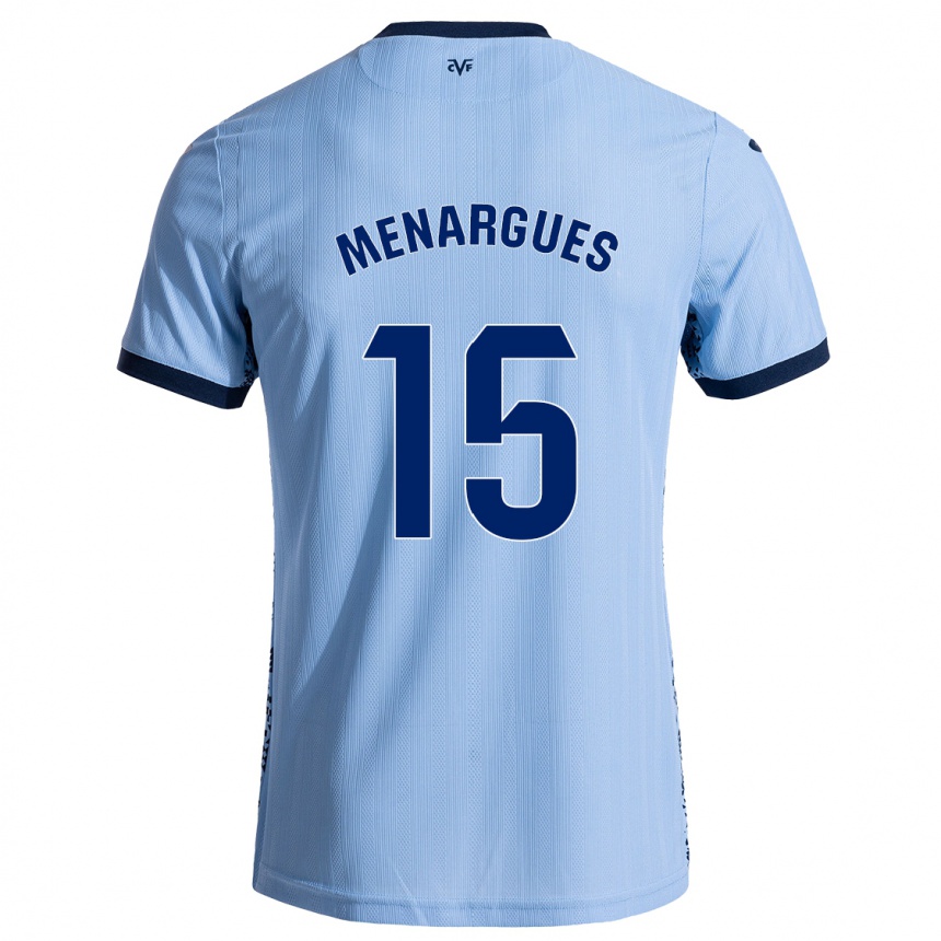 Kids Football Joseda Menargues #15 Sky Blue Away Jersey 2024/25 T-Shirt Australia