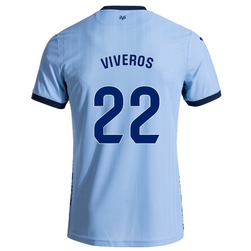 Kids Football Facundo Viveros #22 Sky Blue Away Jersey 2024/25 T-Shirt Australia