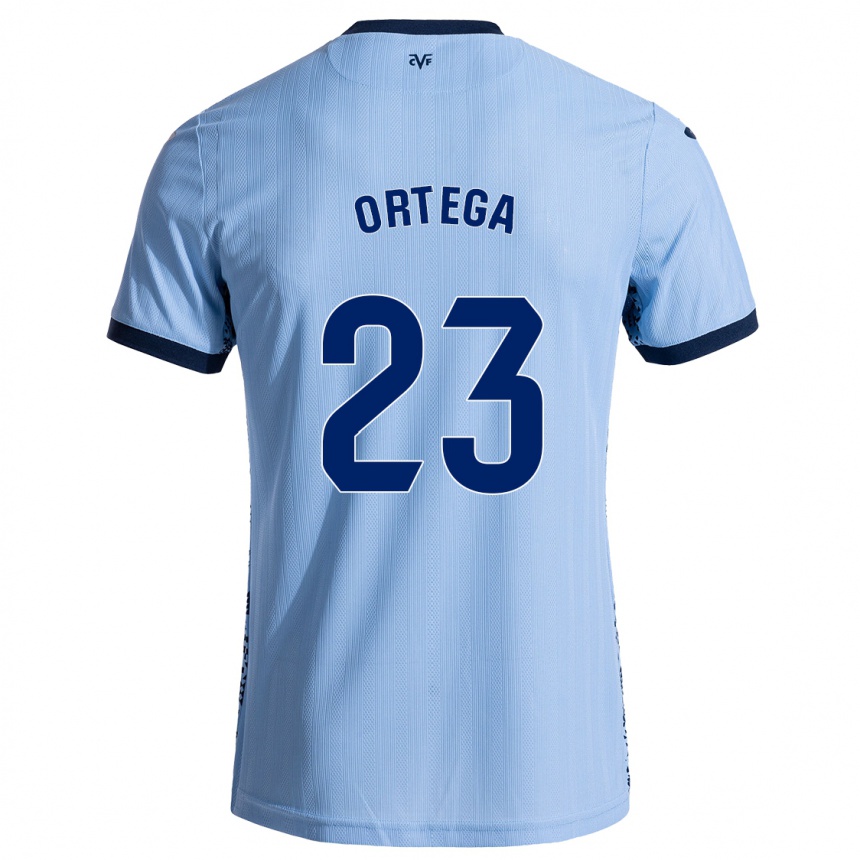 Kids Football Jordi Ortega #23 Sky Blue Away Jersey 2024/25 T-Shirt Australia