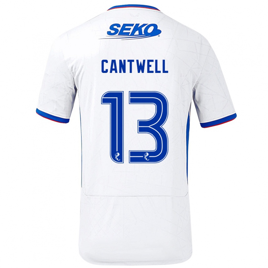 Kids Football Todd Cantwell #13 White Blue Away Jersey 2024/25 T-Shirt Australia