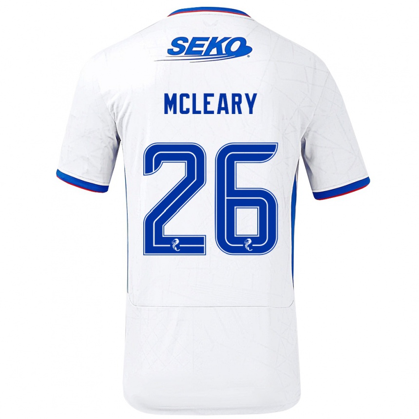 Kids Football Jodi Mcleary #26 White Blue Away Jersey 2024/25 T-Shirt Australia