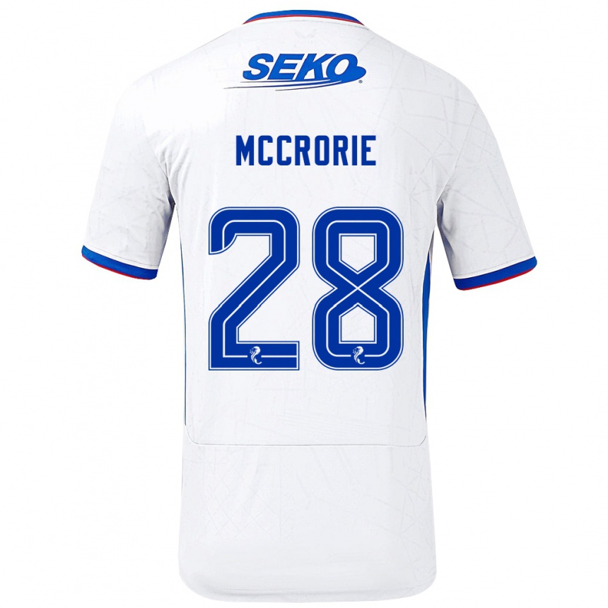 Kids Football Robby Mccrorie #28 White Blue Away Jersey 2024/25 T-Shirt Australia