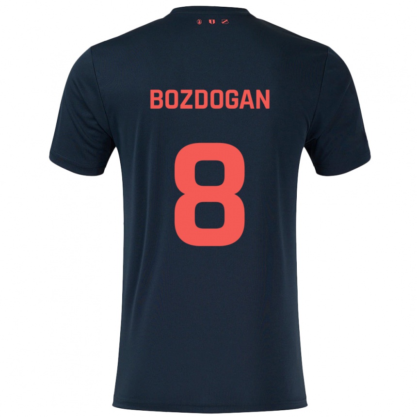 Kids Football Can Bozdogan #8 Black Red Away Jersey 2024/25 T-Shirt Australia