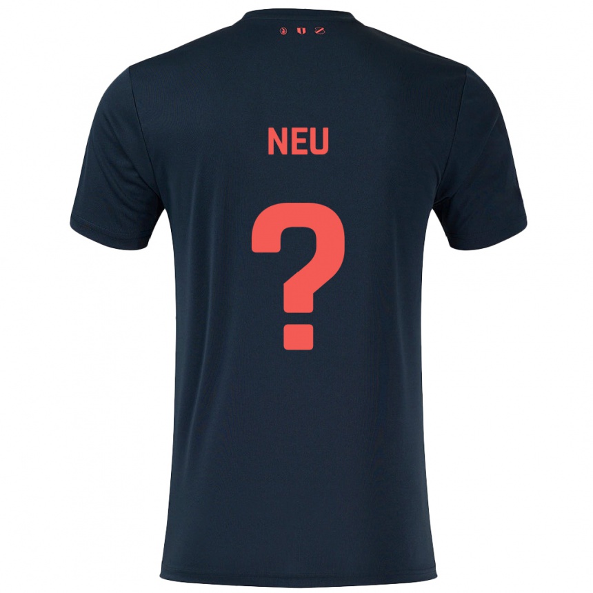 Kids Football Luca Neu #0 Black Red Away Jersey 2024/25 T-Shirt Australia