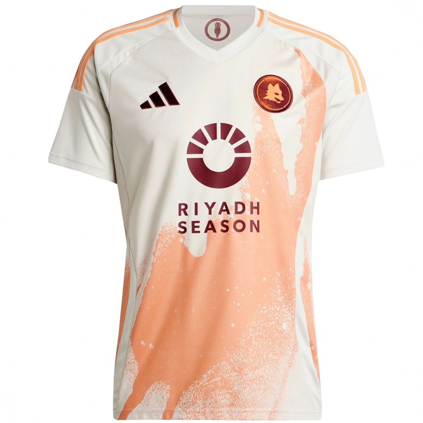 Kids Football Francesco Ferrara #0 Cream White Orange Away Jersey 2024/25 T-Shirt Australia