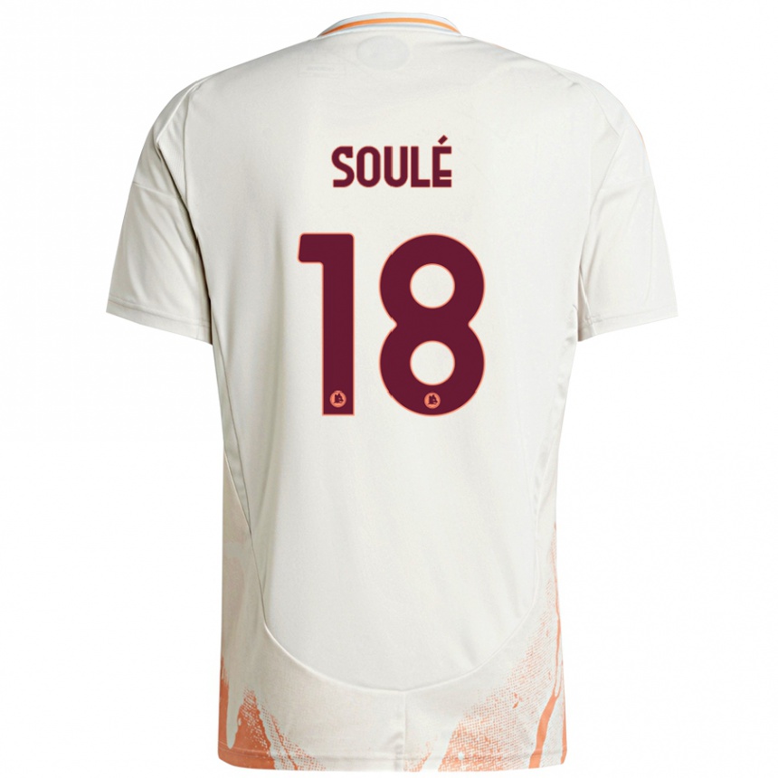 Kids Football Matías Soulé #18 Cream White Orange Away Jersey 2024/25 T-Shirt Australia