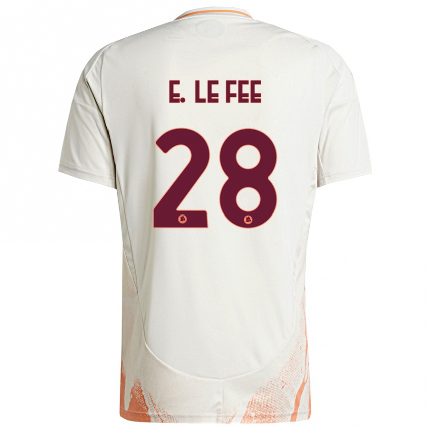 Kids Football Enzo Le Fée #28 Cream White Orange Away Jersey 2024/25 T-Shirt Australia