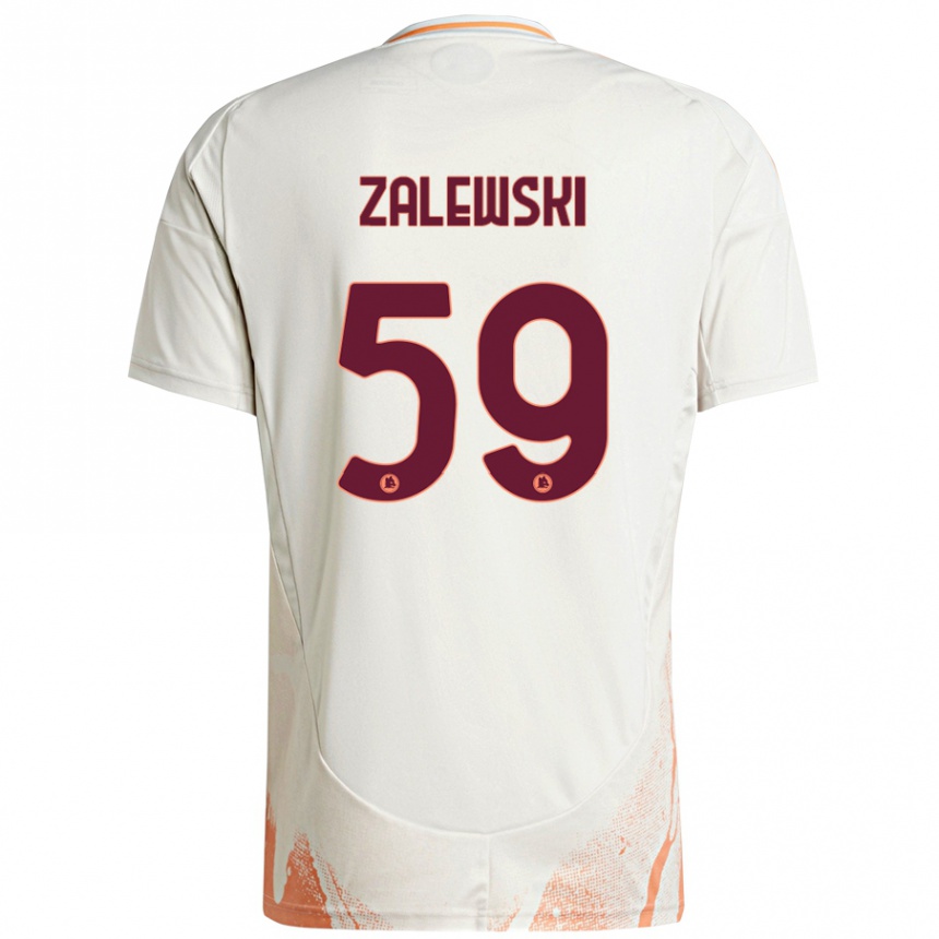 Kids Football Nicola Zalewski #59 Cream White Orange Away Jersey 2024/25 T-Shirt Australia