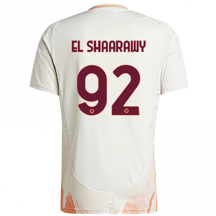 Kids Football Stephan El Shaarawy #92 Cream White Orange Away Jersey 2024/25 T-Shirt Australia