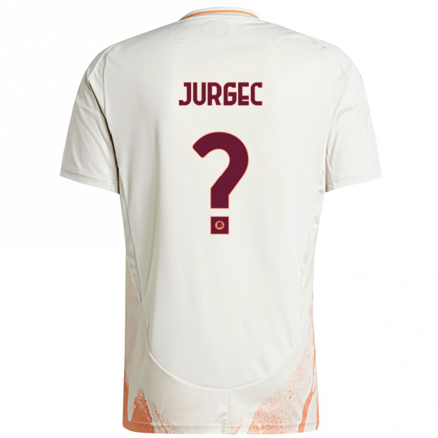 Kids Football Jan Jurgec #0 Cream White Orange Away Jersey 2024/25 T-Shirt Australia