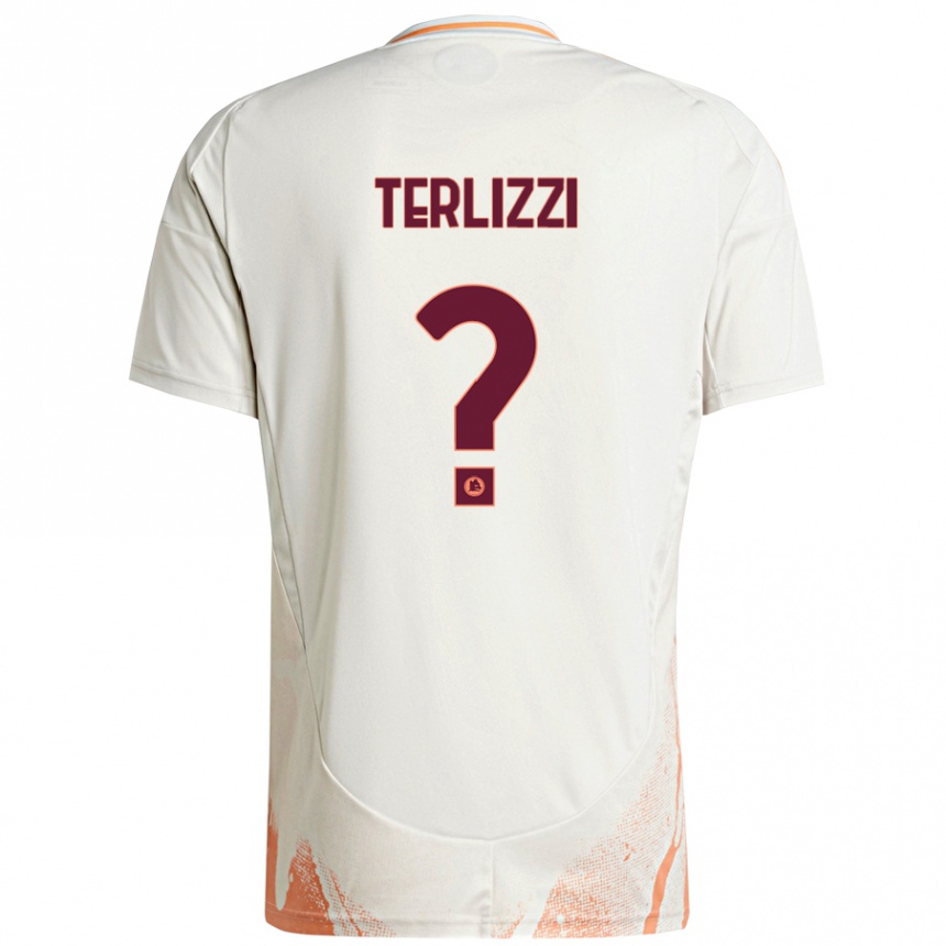 Kids Football Federico Terlizzi #0 Cream White Orange Away Jersey 2024/25 T-Shirt Australia