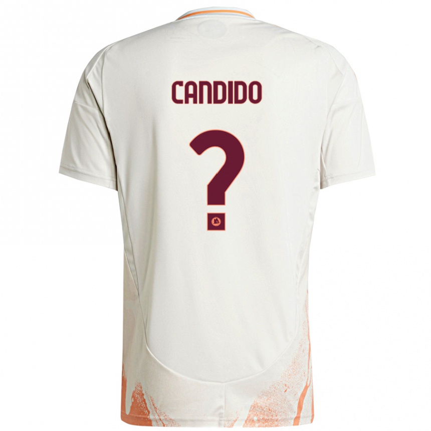 Kids Football Gabriele Candido #0 Cream White Orange Away Jersey 2024/25 T-Shirt Australia