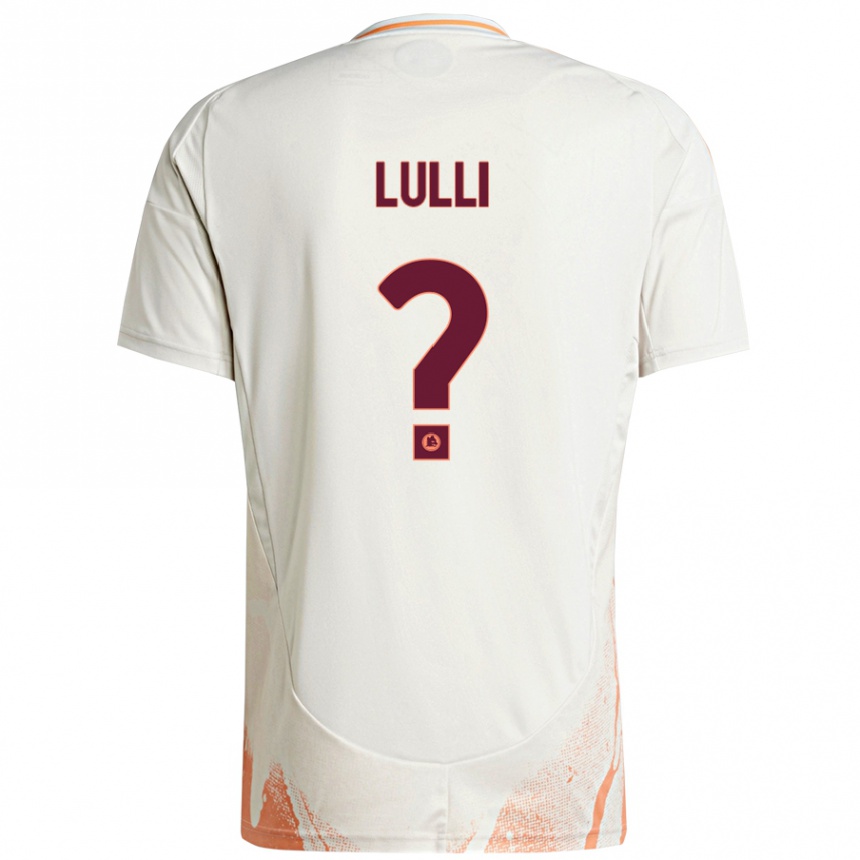 Kids Football Emanuele Lulli #0 Cream White Orange Away Jersey 2024/25 T-Shirt Australia