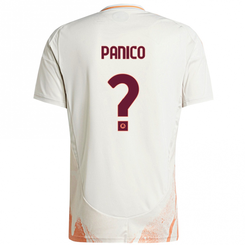 Kids Football Francesco Panico #0 Cream White Orange Away Jersey 2024/25 T-Shirt Australia