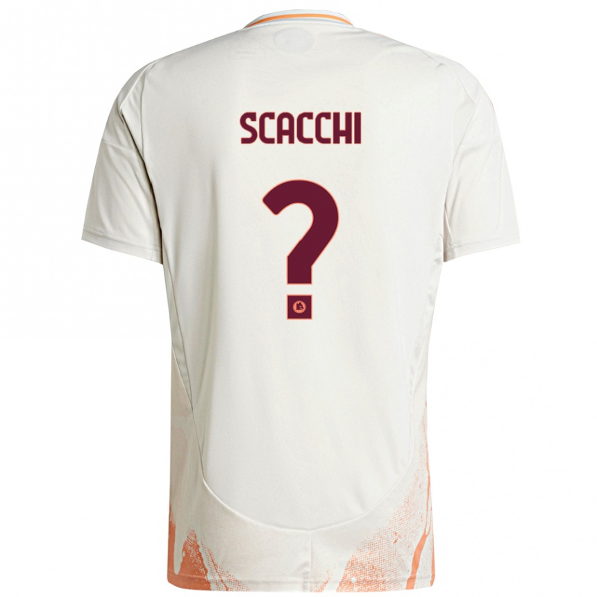 Kids Football Manuel Scacchi #0 Cream White Orange Away Jersey 2024/25 T-Shirt Australia