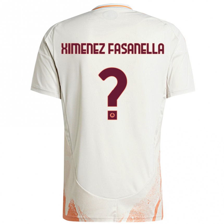 Kids Football Rafael Ximenez Fasanella #0 Cream White Orange Away Jersey 2024/25 T-Shirt Australia