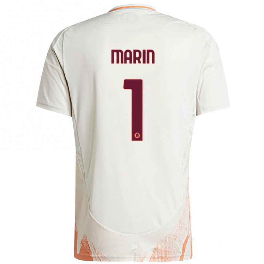 Kids Football Renato Marin #1 Cream White Orange Away Jersey 2024/25 T-Shirt Australia