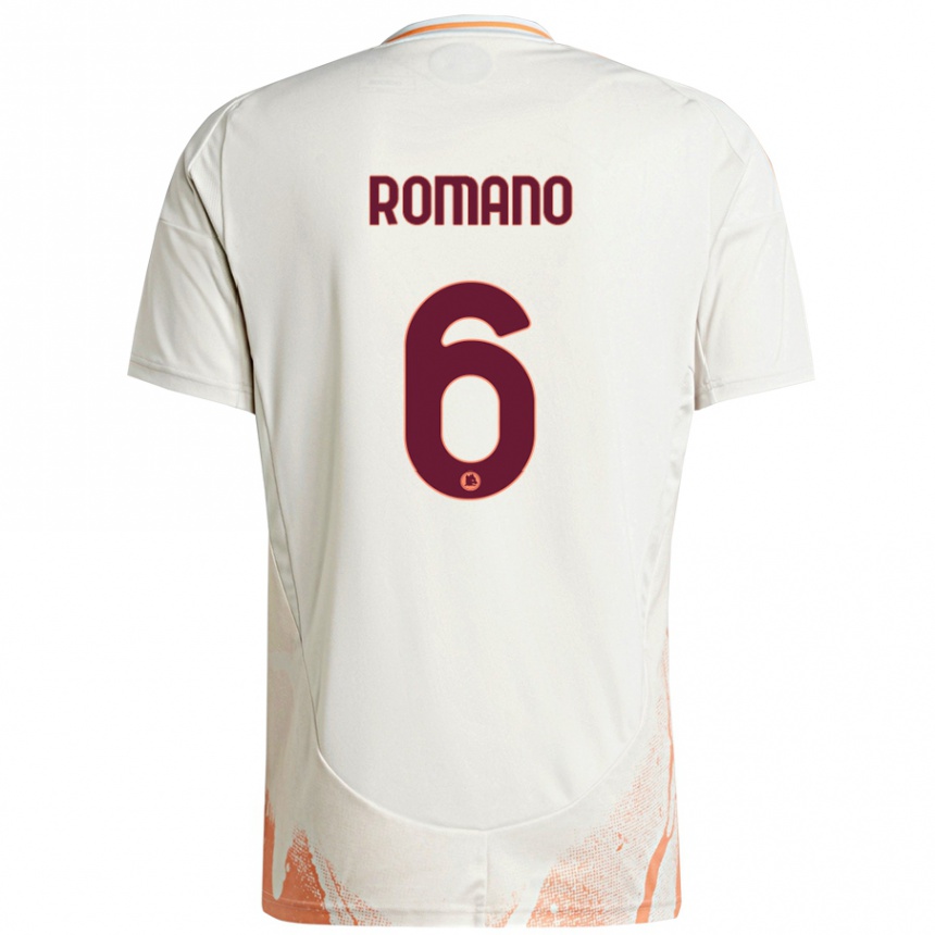 Kids Football Alessandro Romano #6 Cream White Orange Away Jersey 2024/25 T-Shirt Australia