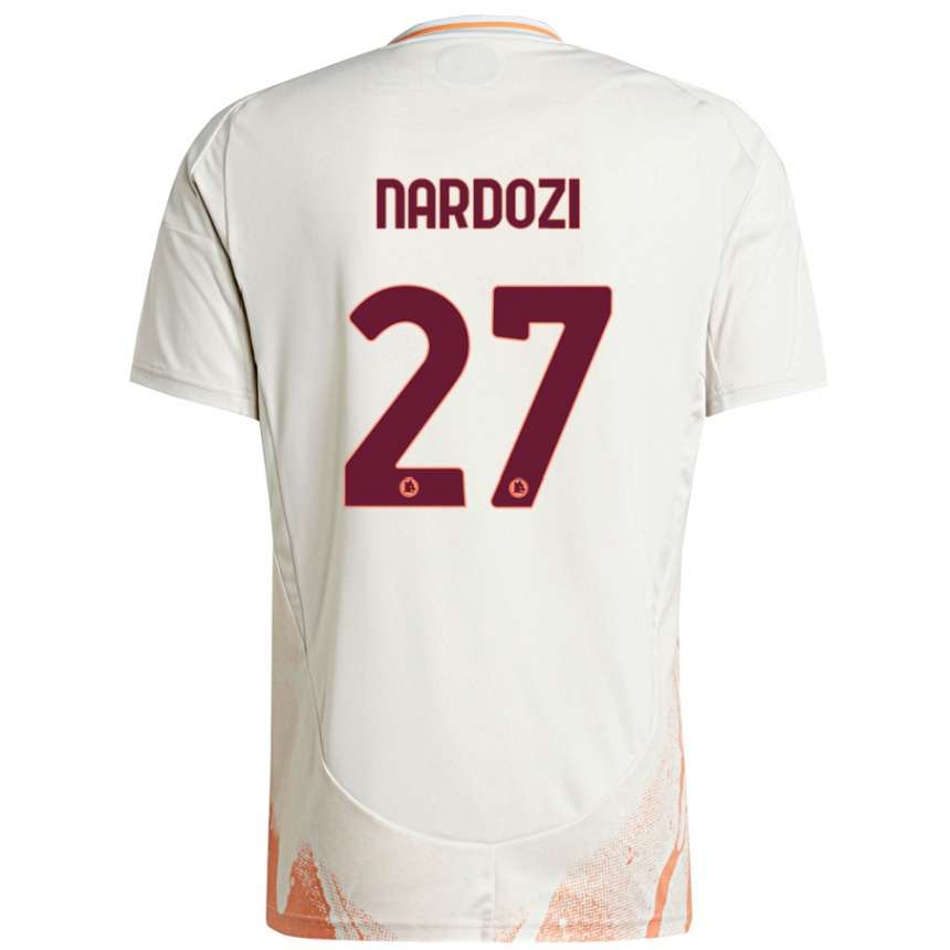 Kids Football Manuel Nardozi #27 Cream White Orange Away Jersey 2024/25 T-Shirt Australia