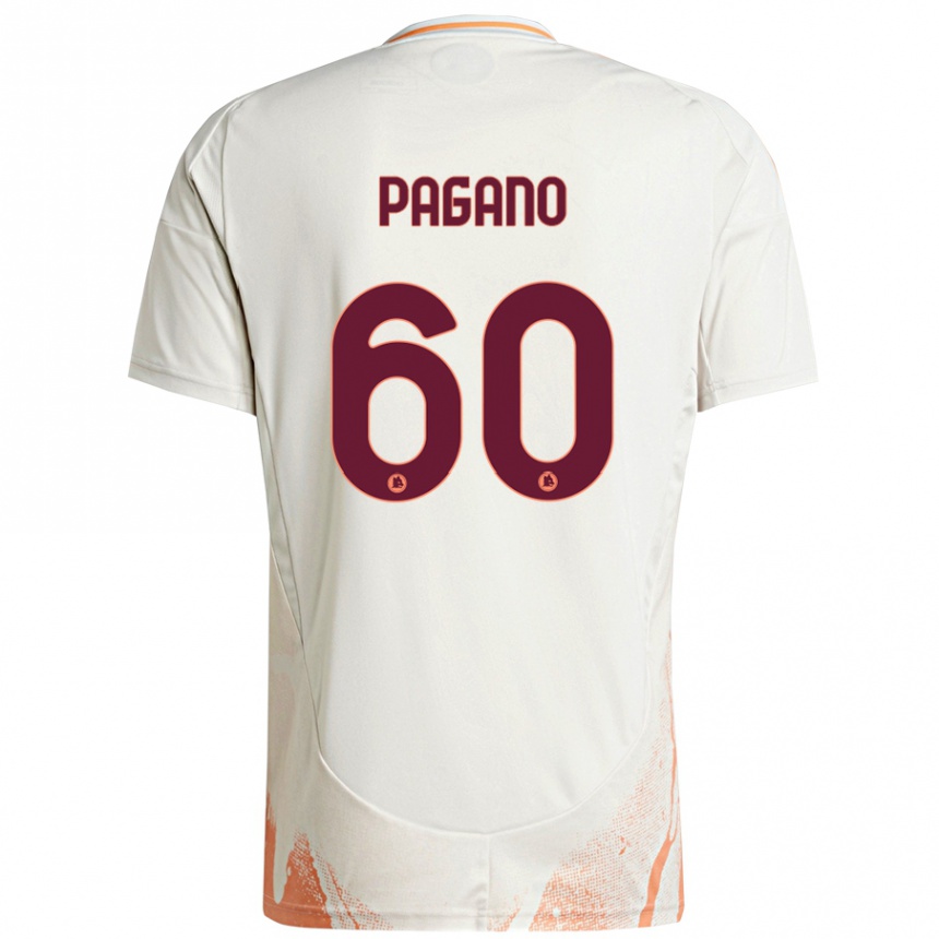 Kids Football Riccardo Pagano #60 Cream White Orange Away Jersey 2024/25 T-Shirt Australia