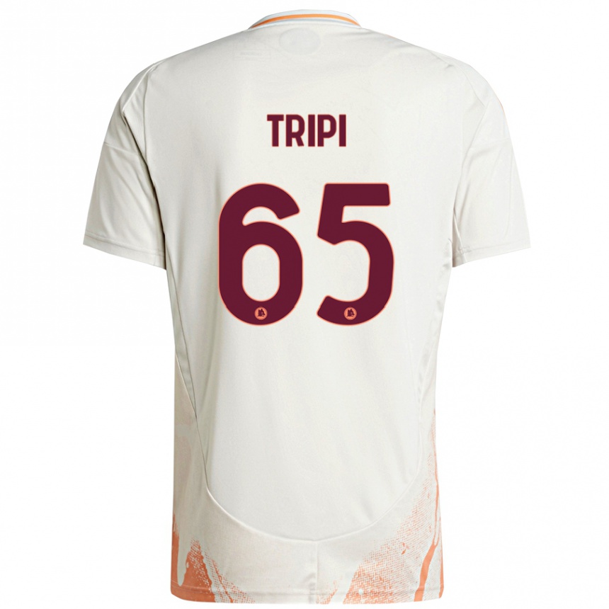 Kids Football Filippo Tripi #65 Cream White Orange Away Jersey 2024/25 T-Shirt Australia