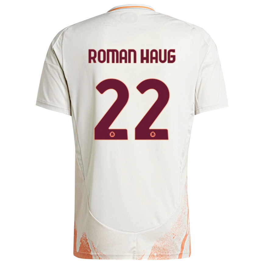 Kids Football Sophie Roman Haug #22 Cream White Orange Away Jersey 2024/25 T-Shirt Australia