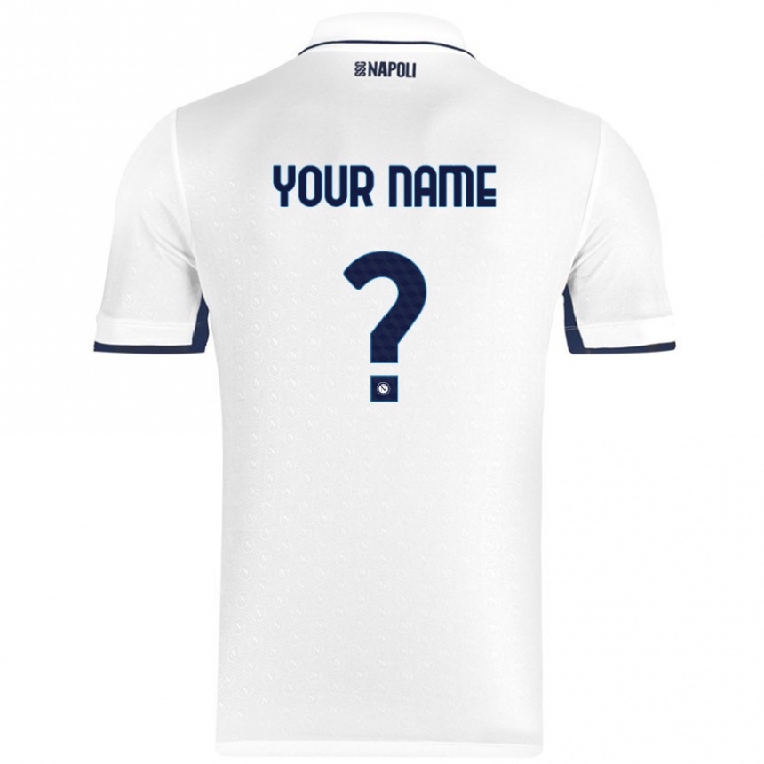 Kids Football Your Name #0 White Royal Blue Away Jersey 2024/25 T-Shirt Australia