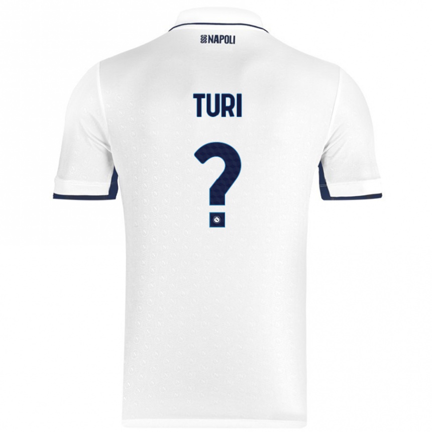 Kids Football Claudio Turi #0 White Royal Blue Away Jersey 2024/25 T-Shirt Australia