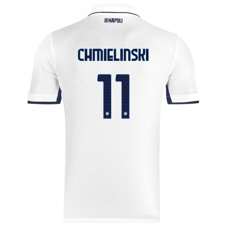 Kids Football Gina Chmielinski #11 White Royal Blue Away Jersey 2024/25 T-Shirt Australia