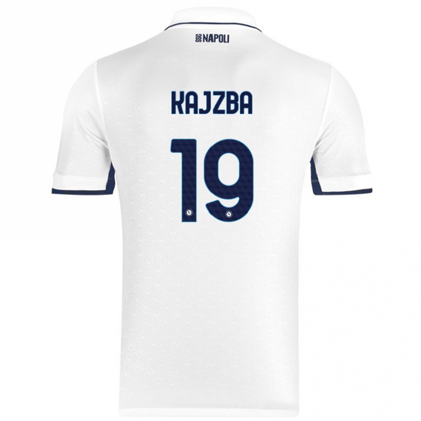 Kids Football Nina Kajzba #19 White Royal Blue Away Jersey 2024/25 T-Shirt Australia