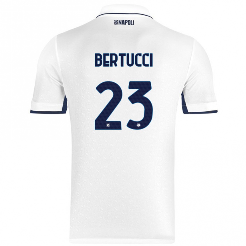 Kids Football Sofia Bertucci #23 White Royal Blue Away Jersey 2024/25 T-Shirt Australia