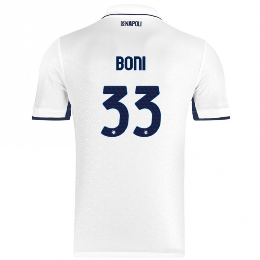 Kids Football Landry Boni #33 White Royal Blue Away Jersey 2024/25 T-Shirt Australia