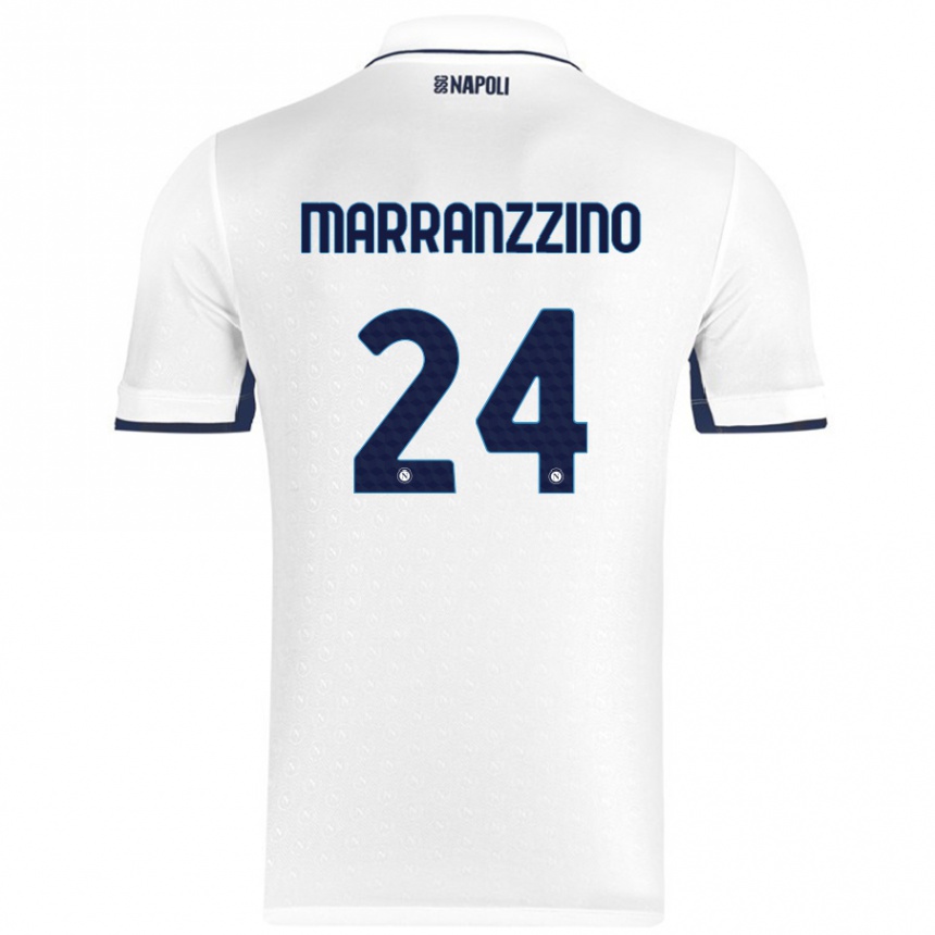 Kids Football Pasquale Marranzzino #24 White Royal Blue Away Jersey 2024/25 T-Shirt Australia