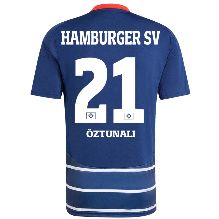 Kids Football Levin Öztunali #21 Dark Blue Away Jersey 2024/25 T-Shirt Australia