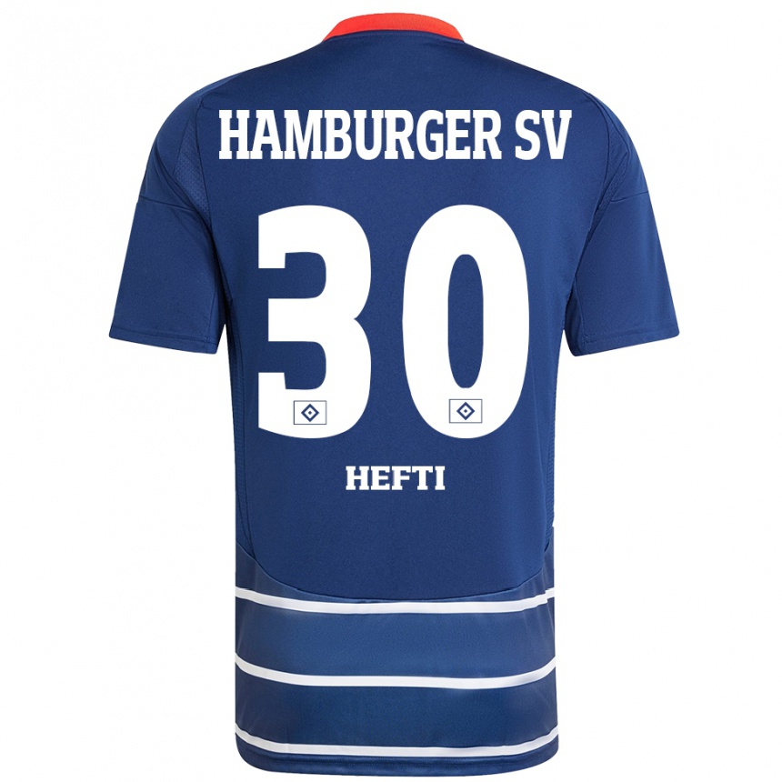 Kids Football Silvan Hefti #30 Dark Blue Away Jersey 2024/25 T-Shirt Australia