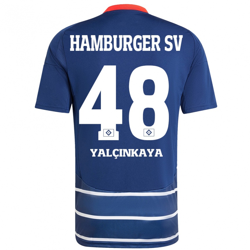 Kids Football Bilal Yalcinkaya #48 Dark Blue Away Jersey 2024/25 T-Shirt Australia