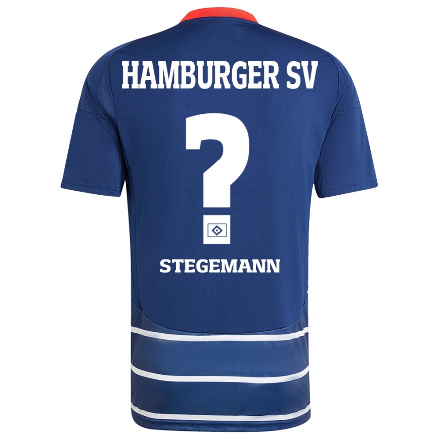 Kids Football Jean-Pierre Stegemann #0 Dark Blue Away Jersey 2024/25 T-Shirt Australia