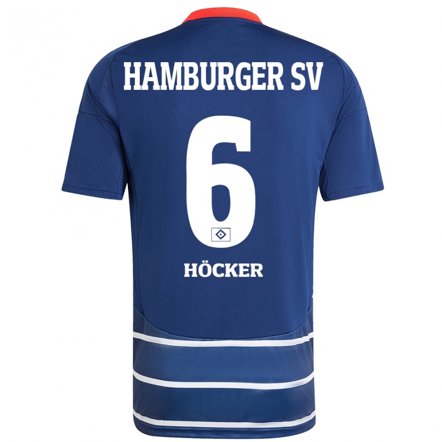 Kids Football Tiziano Höcker #6 Dark Blue Away Jersey 2024/25 T-Shirt Australia