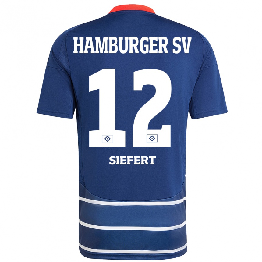 Kids Football Louis Siefert #12 Dark Blue Away Jersey 2024/25 T-Shirt Australia