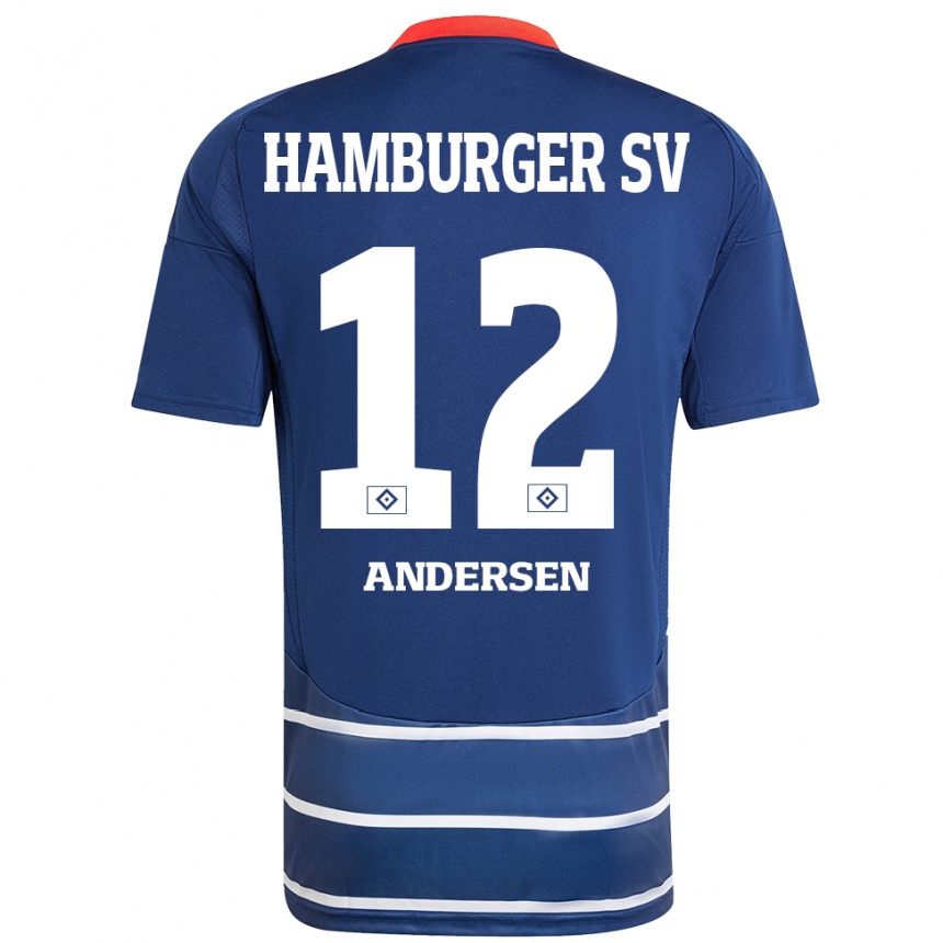 Kids Football Patrick Andersen #12 Dark Blue Away Jersey 2024/25 T-Shirt Australia