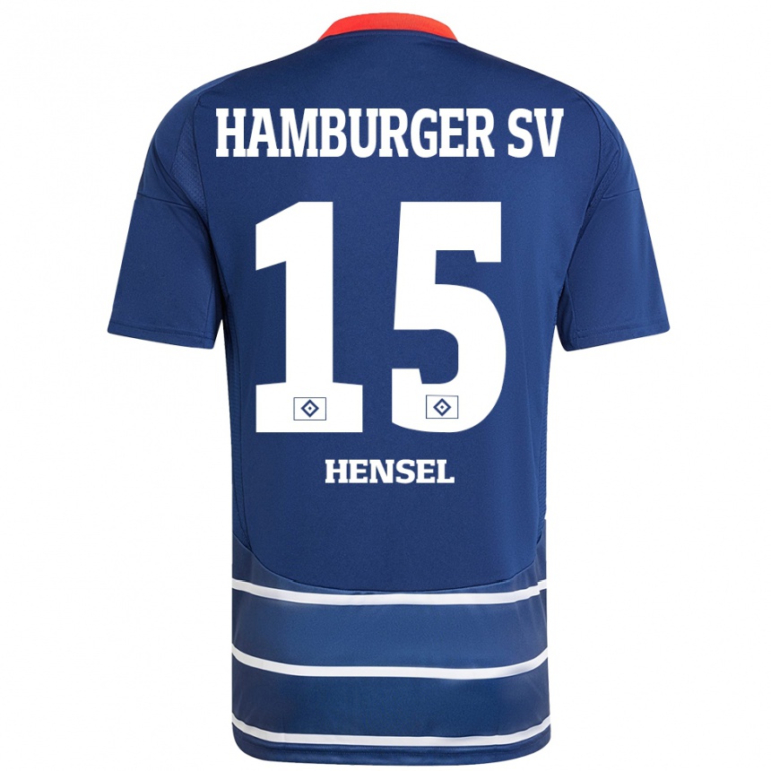 Kids Football Janoah Hensel #15 Dark Blue Away Jersey 2024/25 T-Shirt Australia