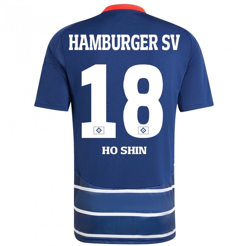 Kids Football Jae Ho Shin #18 Dark Blue Away Jersey 2024/25 T-Shirt Australia