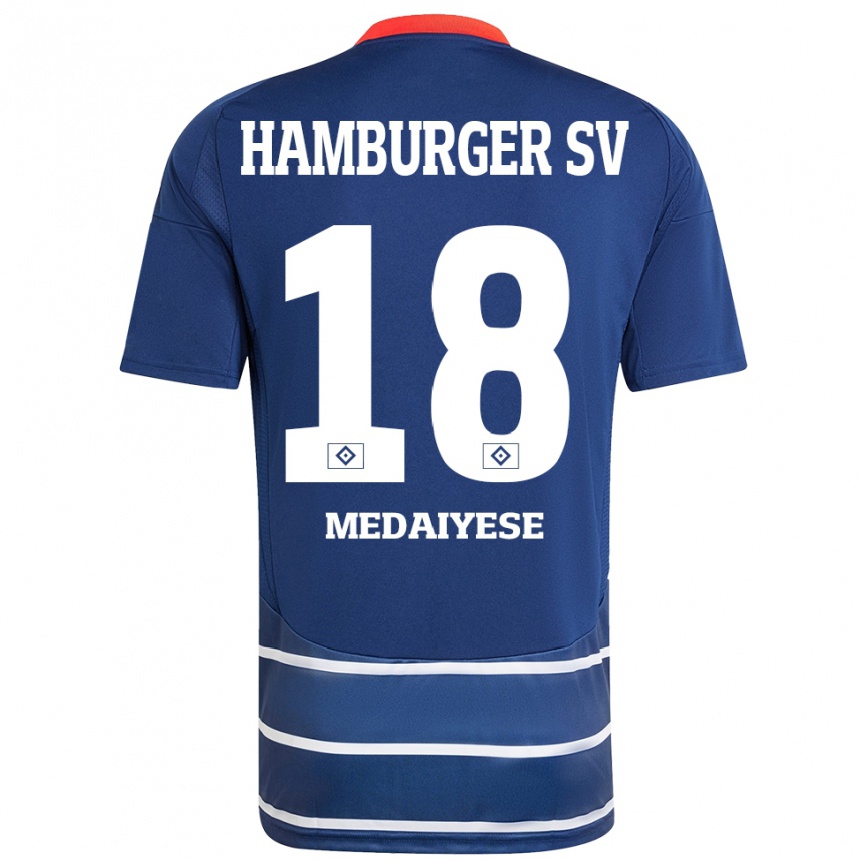 Kids Football Olamide Medaiyese #18 Dark Blue Away Jersey 2024/25 T-Shirt Australia