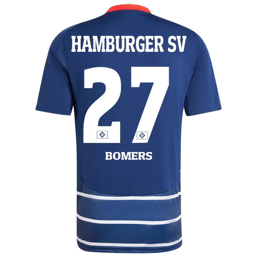 Kids Football Henrik Bomers #27 Dark Blue Away Jersey 2024/25 T-Shirt Australia