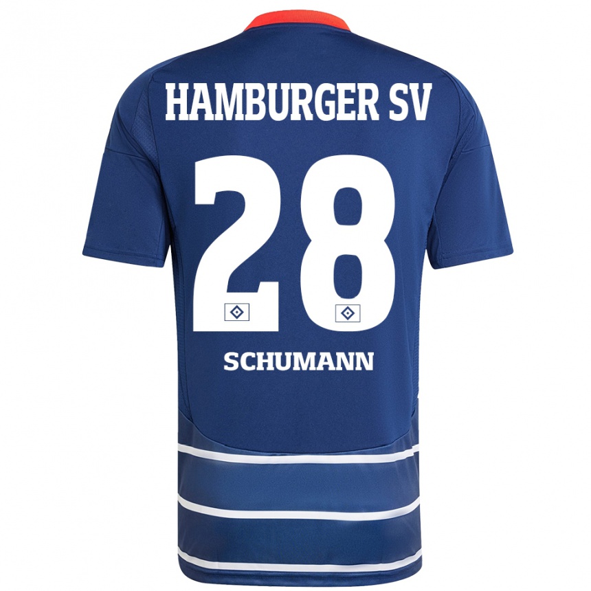 Kids Football Henri Maximilian Schümann #28 Dark Blue Away Jersey 2024/25 T-Shirt Australia