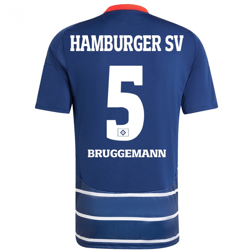 Kids Football Nina Brüggemann #5 Dark Blue Away Jersey 2024/25 T-Shirt Australia