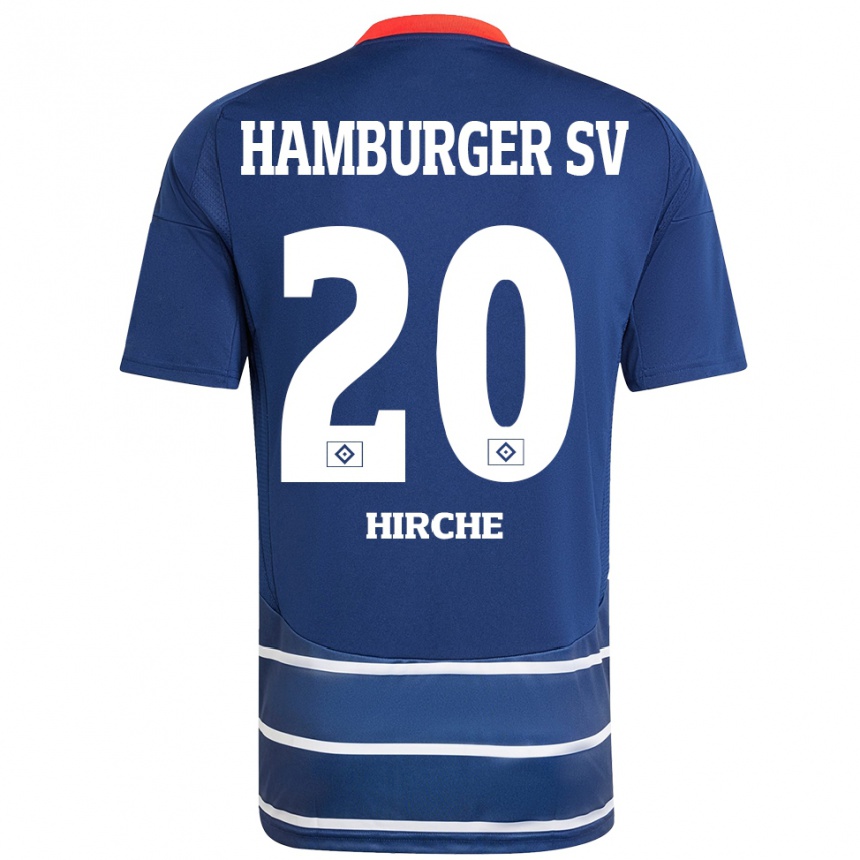 Kids Football Emilia Hirche #20 Dark Blue Away Jersey 2024/25 T-Shirt Australia